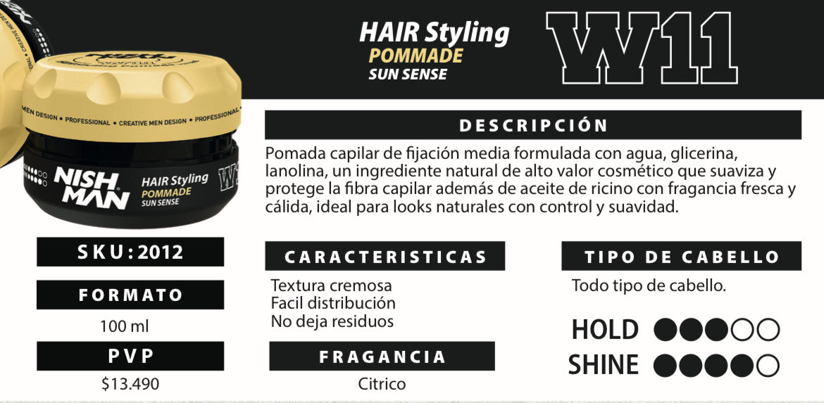 POMADA SUN SENSE W11 100ml NISHMAN