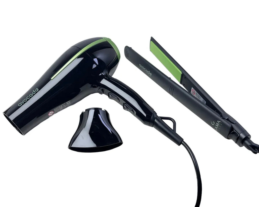 PACK SECADOR BORA + PLANCHA ELEGANCE AVOCADO GAMA