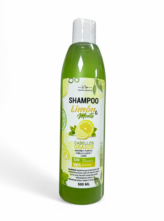 SHAMPOO LIMON Y MENTA 500ml. COPACABANA