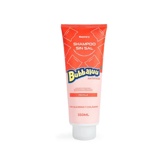 SHAMPOO SIN SAL CON GLICERINA Y COLAGENO 350ml BUBBALUU (FRUTILLA)