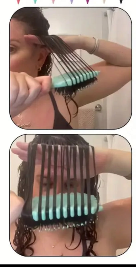 CEPILLO DEFINIDOR Y DESENREDANTE DE RIZOS (Rosa)