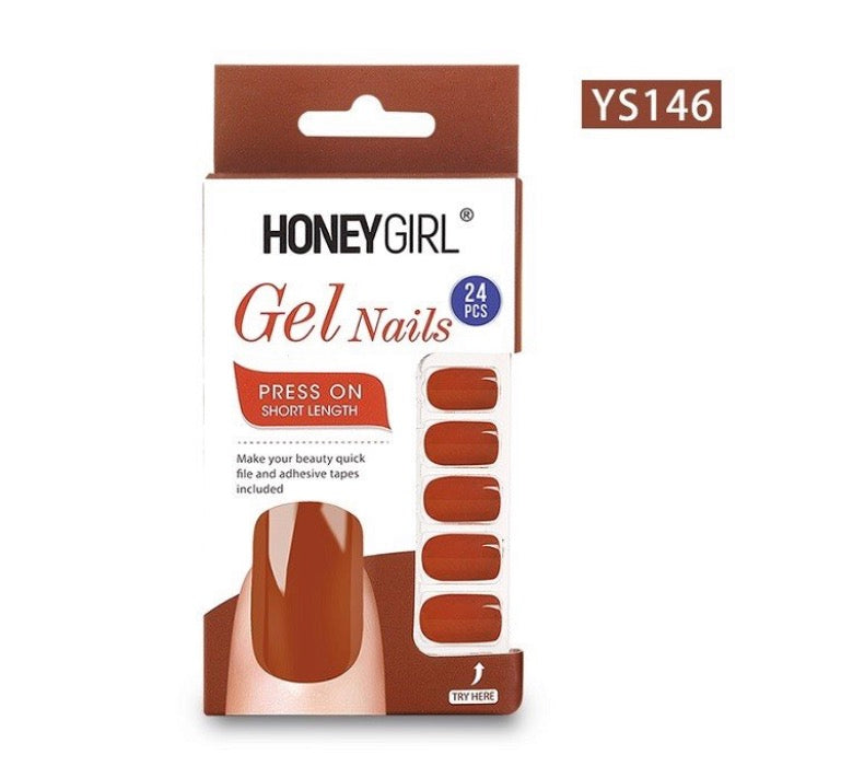 UÑAS PRESS ON 24pcs HONEY GIRL YS146