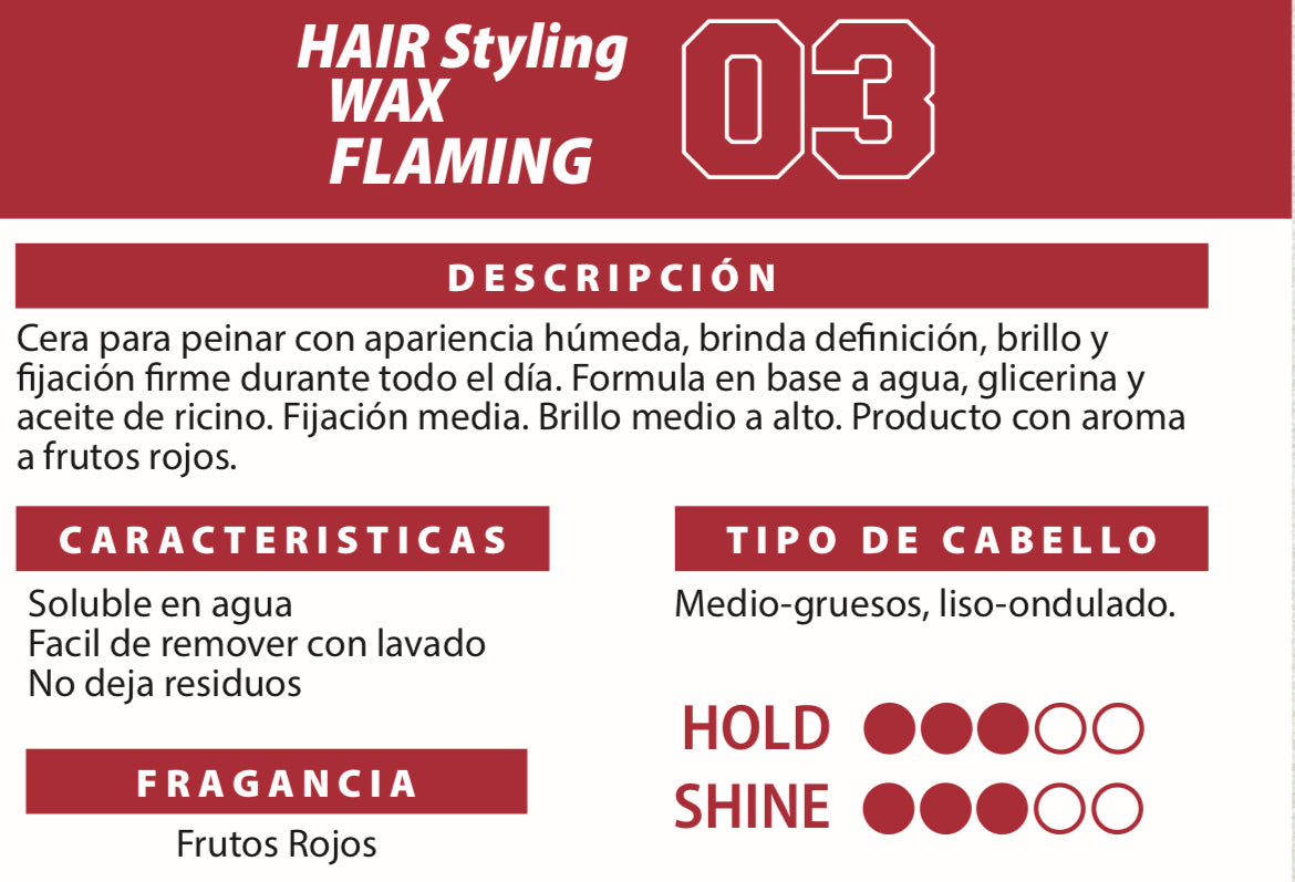 HAIR AQUA WAX NISHMAN FLAMING 03 150ml (cera capilar)