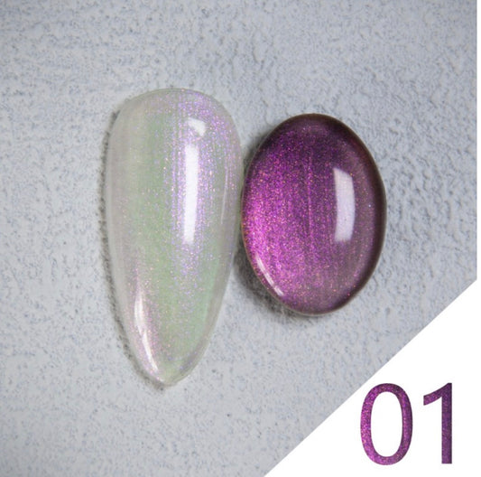 Nro 01 AURORA EFFECT GEL ESMALTE PERMANENTE SWEET COLOR 15ml