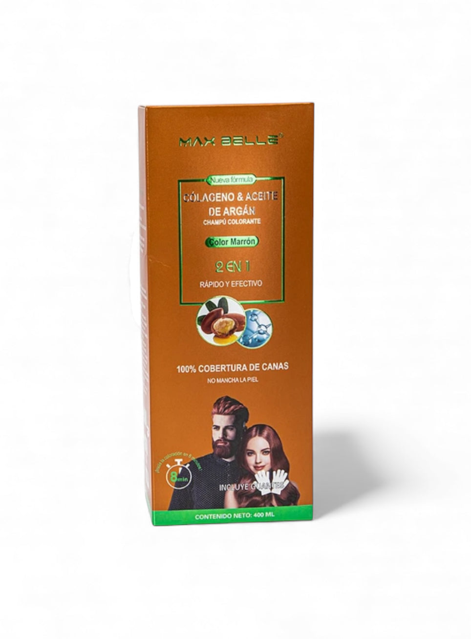 SHAMPOO COLORANTE CAFE CLARO 400ml COBERTURA DE CANAS