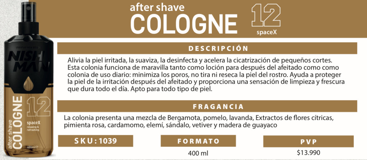 AFTER SHAVE COLOGNE 12 400ml NISHMAN