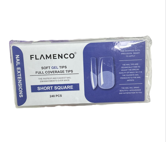 UÑAS SOFT GEL TIPS (SHORT SQUARE) 240pcs
