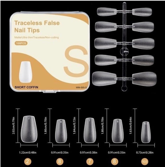 TIPS SOFT GEL SHORT COFFIN TALLA S 100pcs