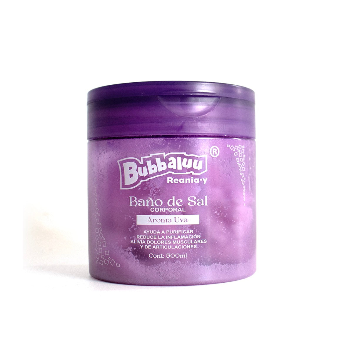 BAÑO DE SAL 500ml CORPORAL EXFOLIANTE CREMOSO  AROMA UVA