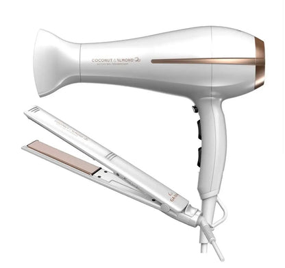 PACK GAMA SECADOR BORA + PLANCHA ELEGANCE COCONUT & ALMOND