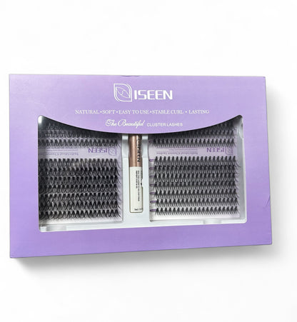 PACK PESTAÑAS DOBLE ISEEN 20D 30D 9mm. AL 16mm.