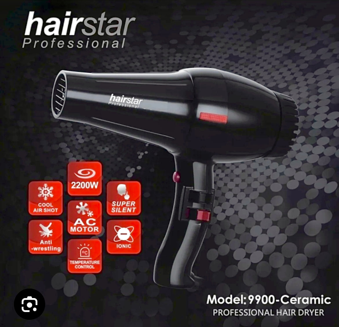 Secador de pelo Hairstar 9900-ceramic motor AC