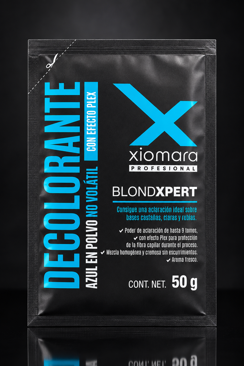 DECOLORANTE XIOMARA 50g AZUL NO VOLÁTIL EFECTO PLEX 9 TONOS