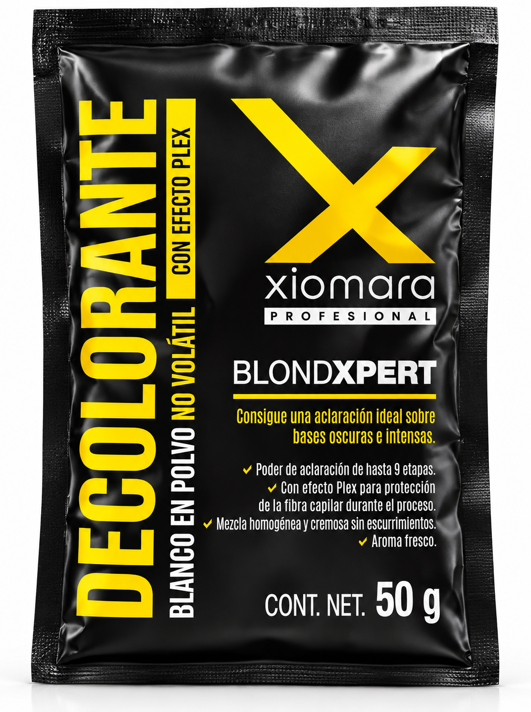DECOLORANTE XIOMARA 50g BLANCO NO VOLÁTIL EFECTO PLEX 9 TONOS