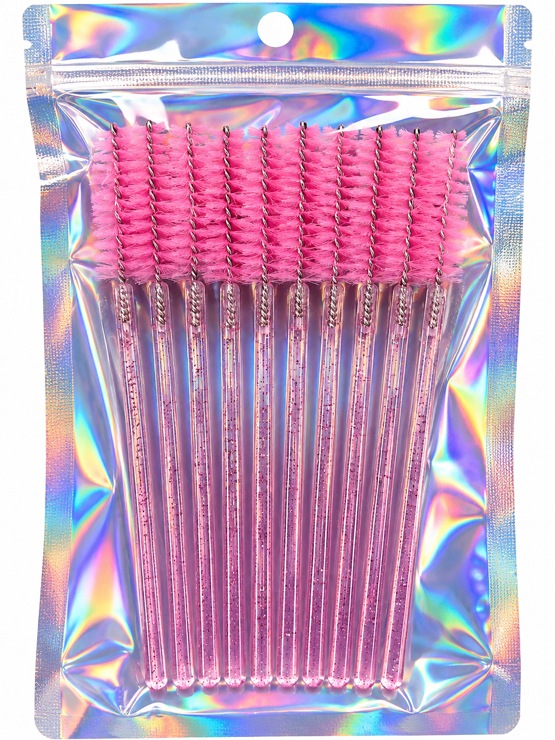 CEPILLO PARA PESTAÑAS MANGO GRIS 10pcs
