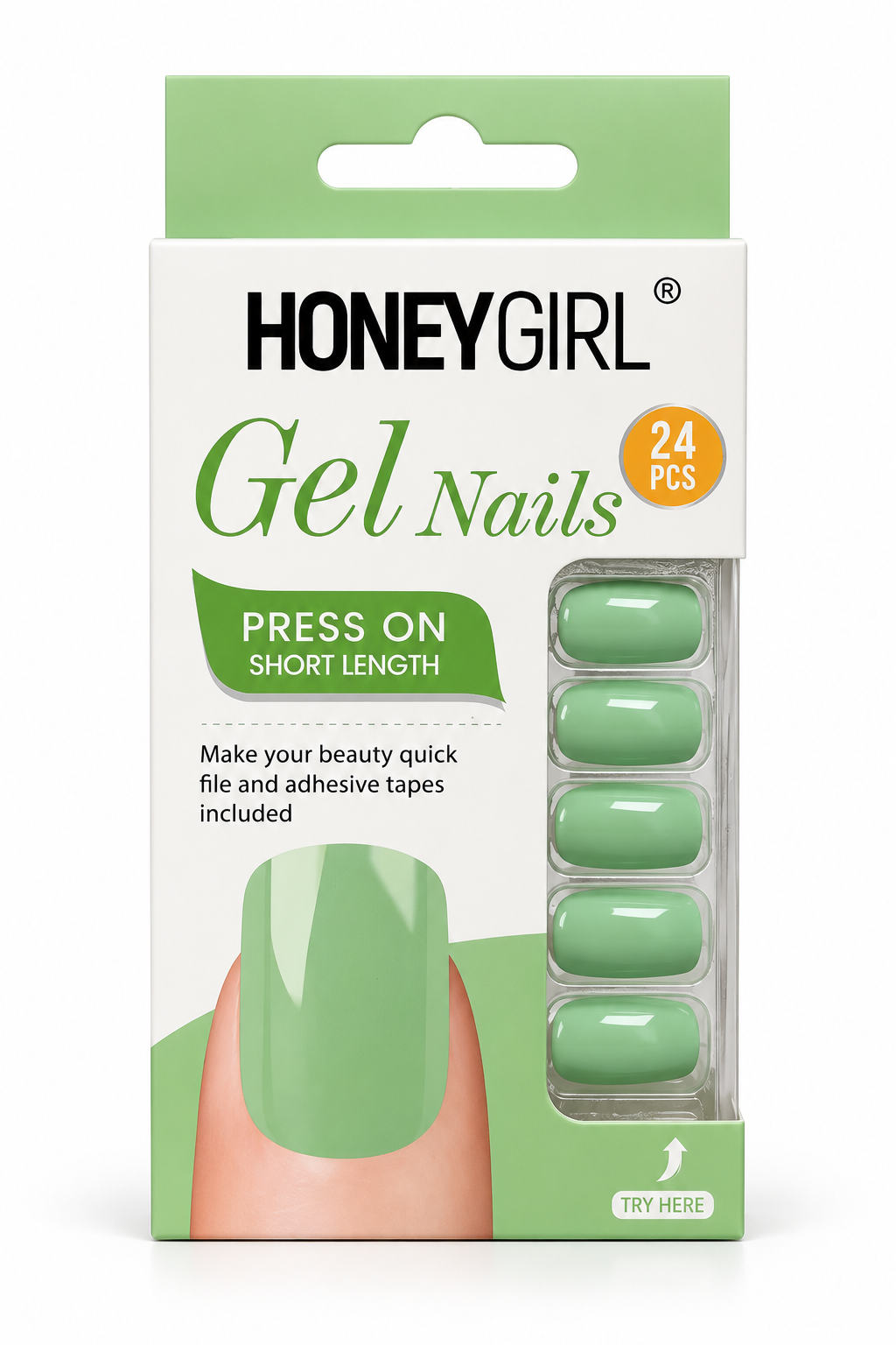UÑAS PRESS ON YS142 HONEY GIRL 24pcs