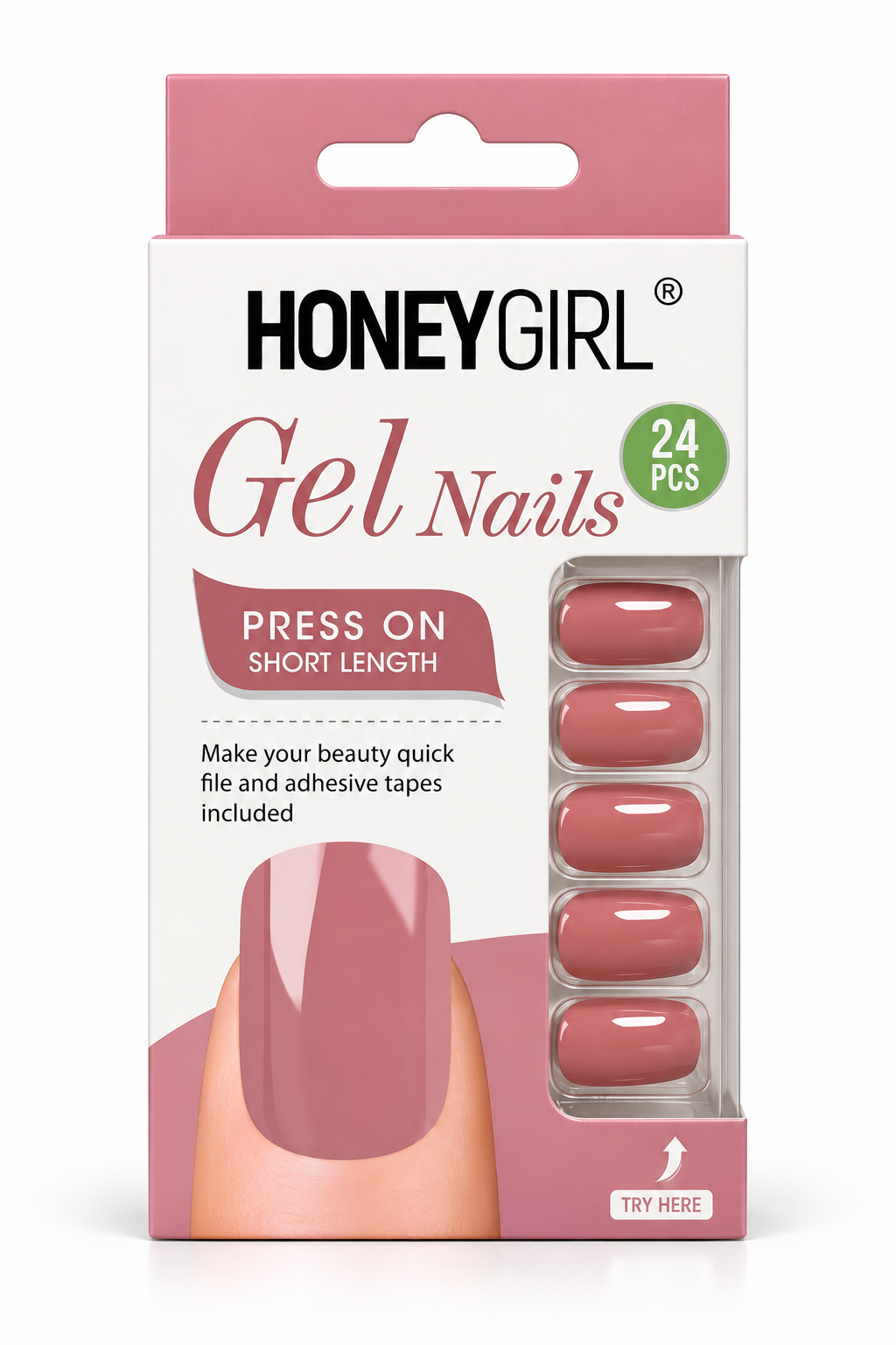 UÑAS PRESS ON YS005 HONEY GIRL 24pcs