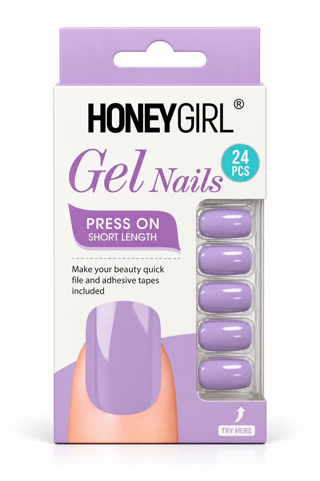 UÑAS PRESS ON YS080 HONEY GIRL 24pcs