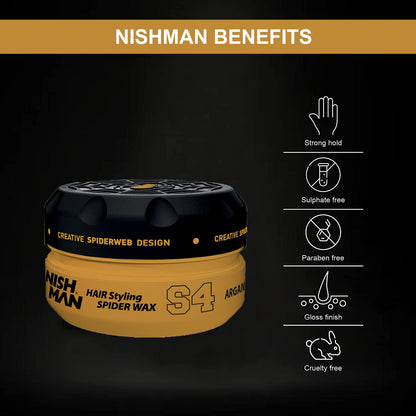 HAIR SPIDER WASH NISHMAN S4 ARGAN (cera capilar)