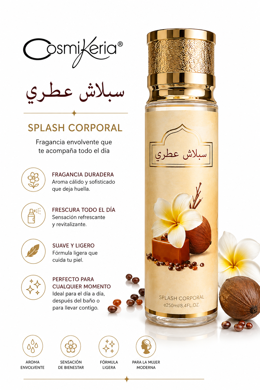 SPLASH CORPORAL MUJER ÁRABE 250 ml