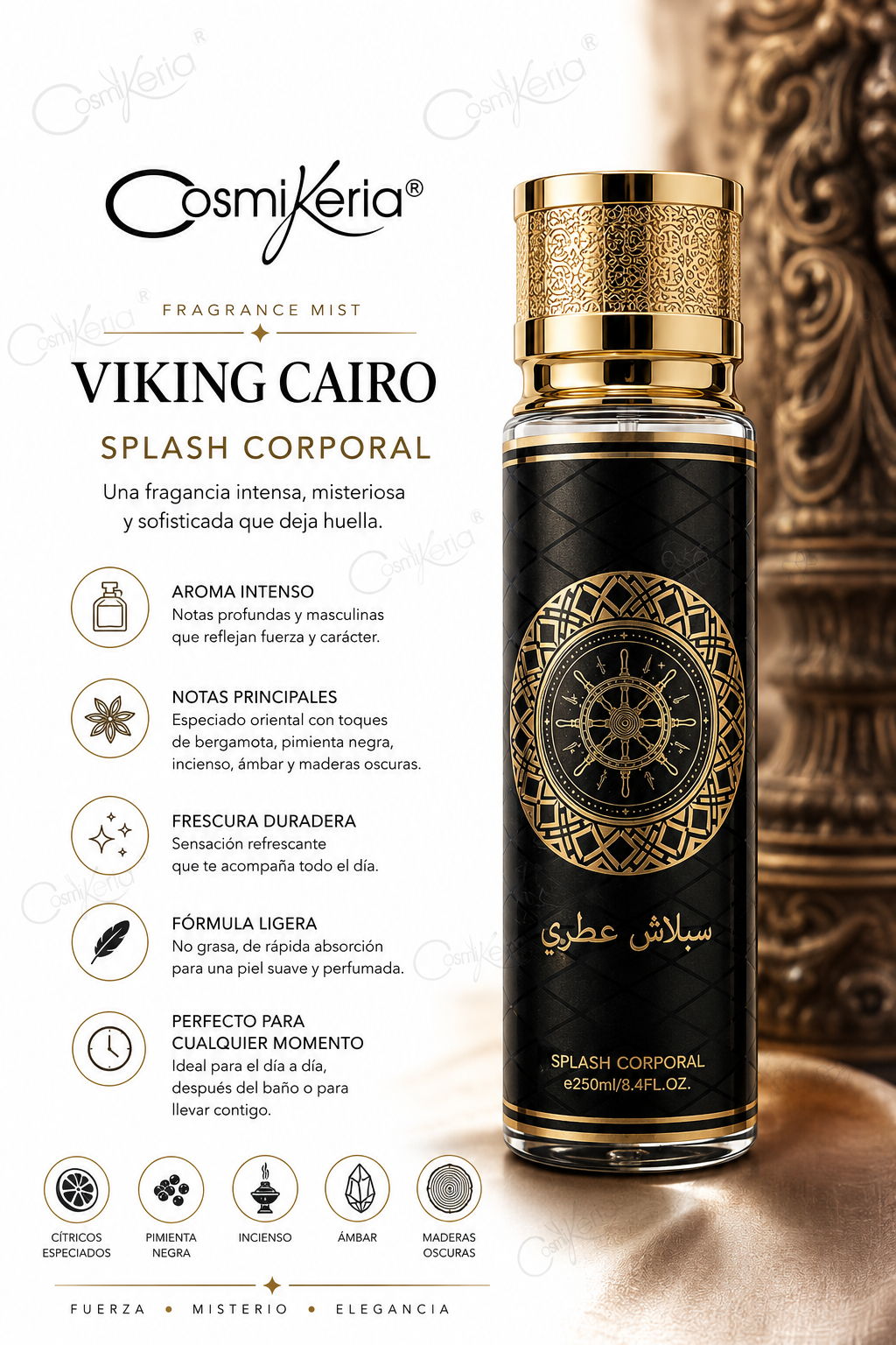 Viking cairos SPLASH CORPORAL HOMBRE ÁRABE 250 ml