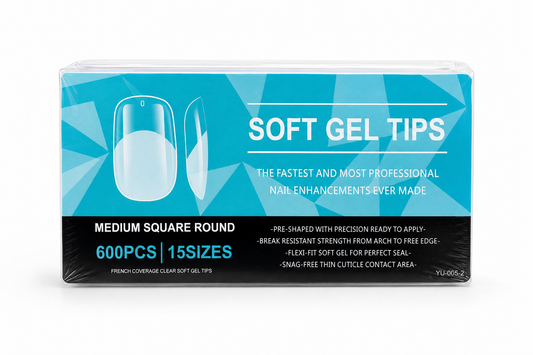 TIPS SOFT GEL MEDIUM SQUARE ROUND 600pcs 15sizes (copia)