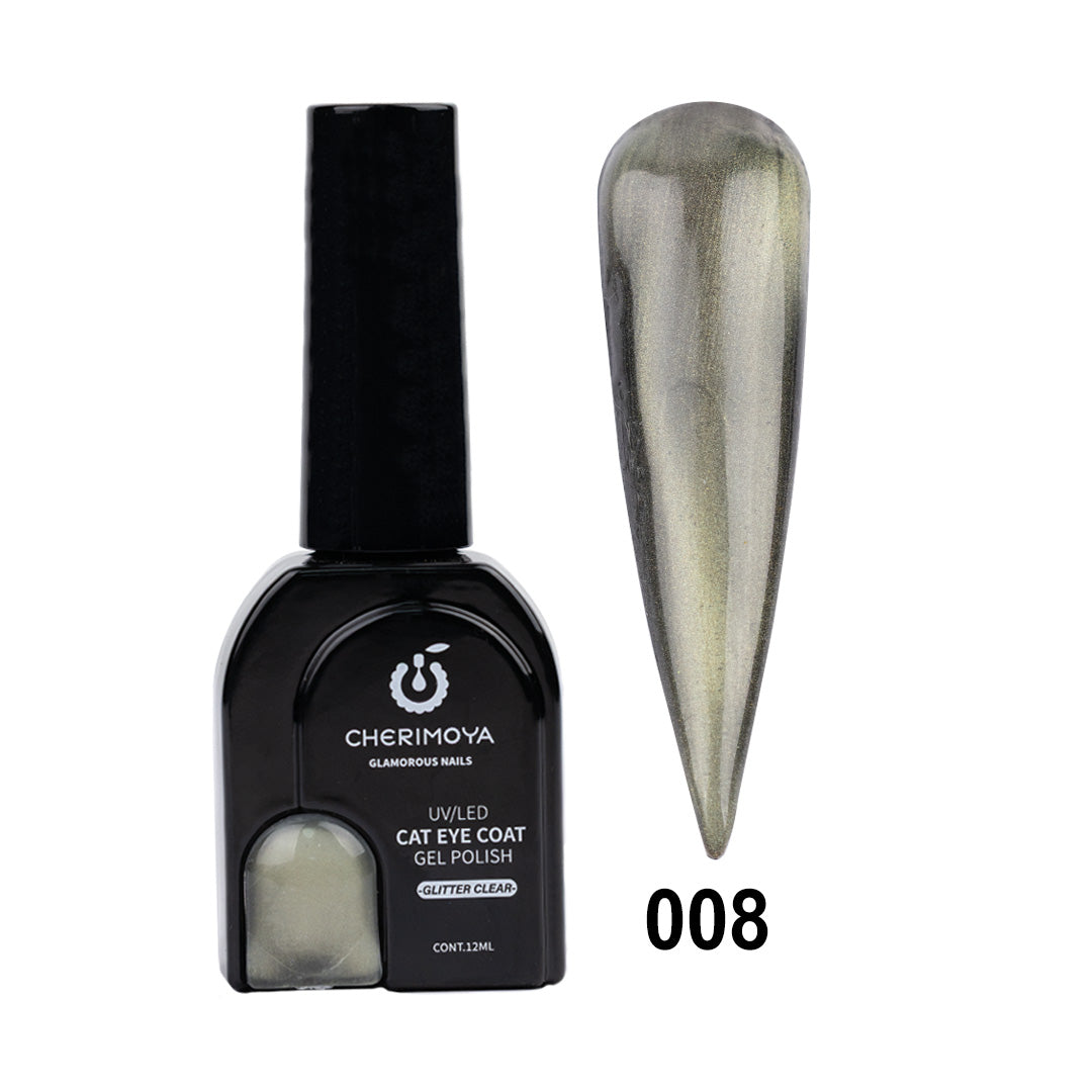 ESMALTE OJO DE GATO GLITTER CLEAR 008 12ml