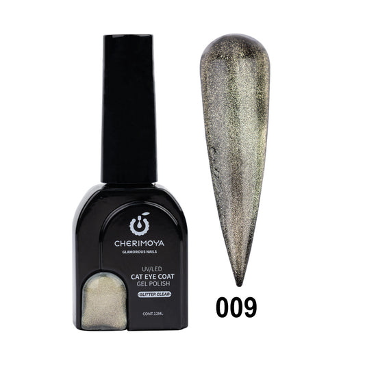 ESMALTE OJO DE GATO GLITTER CLEAR 009 12ml
