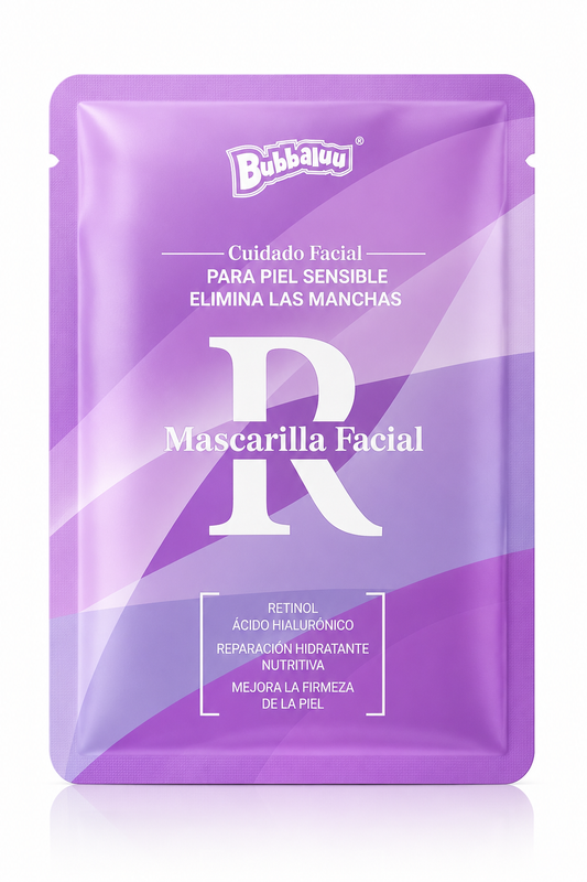 Mascarilla de retinol y ácido hialuronico bubbaluu