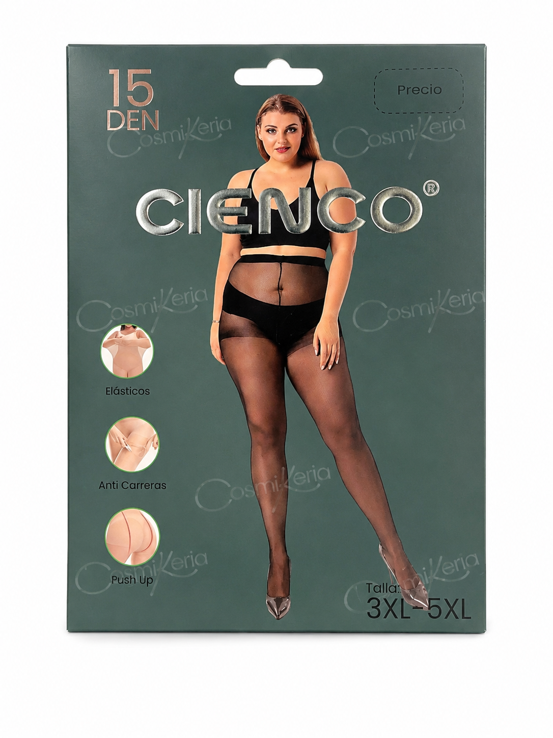 Pantys negras clásicas 3XL - 5XL