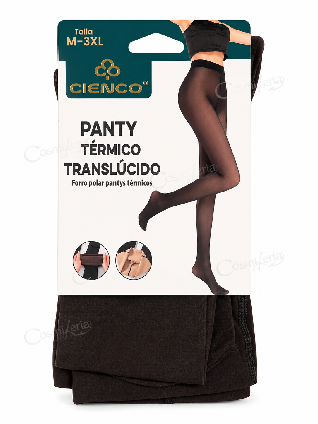 PANTYS NEGRAS TÉRMICAS SIMULACIÓN PIEL