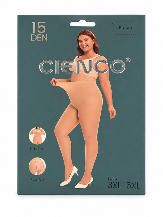 Pantys clásicas con pretina 3xL - 5 xl