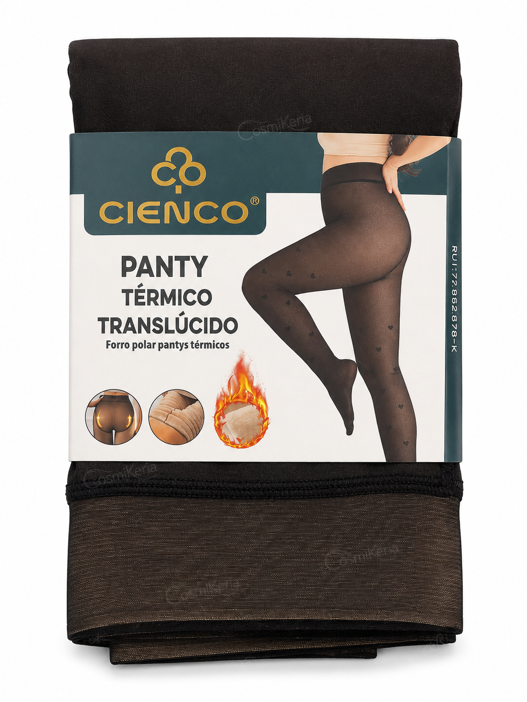 PANTYS DE POLAR EFECTO PIEL CON CORAZONES