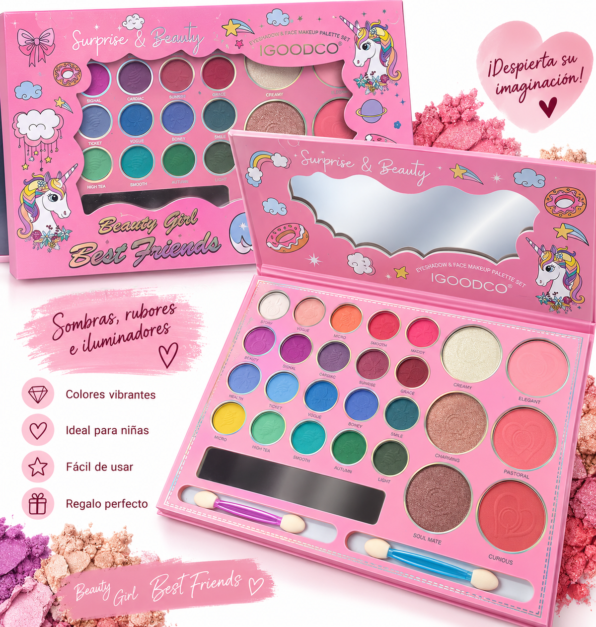 Paleta de maquillaje niñas