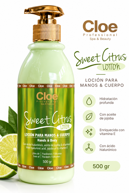 LOCIÓN PARA MANOS Y CUERPO - SWEET CITRUS LOTION CLOE 500gr