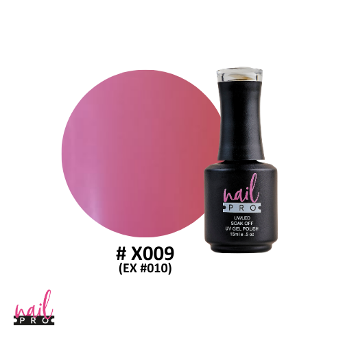 ESMALTE PERMANENTE X009 NAIL PRO (ROSADO CHICLE)