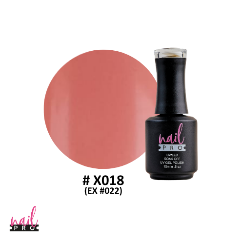 ESMALTE PERMANENTE X018 NAIL PRO (nude naranjo)