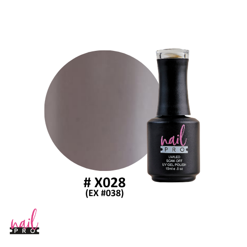 ESMALTE PERMANENTE X028 NAIL PRO (Gris nude)