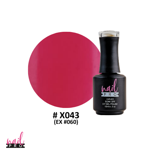 ESMALTE PERMANENTE X043 NAIL PRO (fucsia intenso)