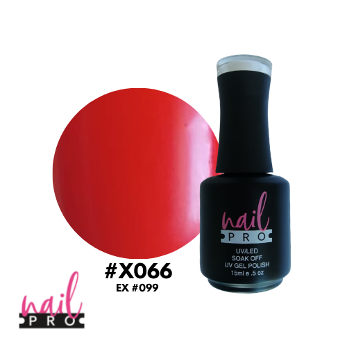 ESMALTE PERMANENTE X066NAIL PRO (rojo intenso)