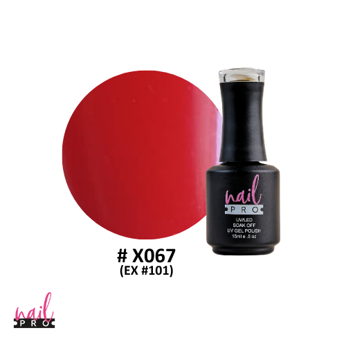 ESMALTE PERMANENTE X067 NAIL PRO (rojo italiano)