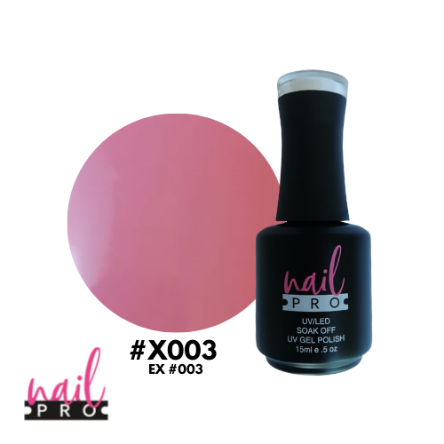 ESMALTE PERMANENTE X003 NAIL PRO (base de francesa Rosa translucido)