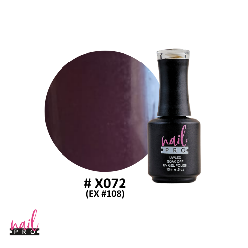 ESMALTE PERMANENTE X072 NAIL PRO (vino burdeo)