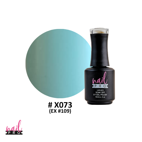 ESMALTE PERMANENTE X073 NAIL PRO (verde agua pastel)