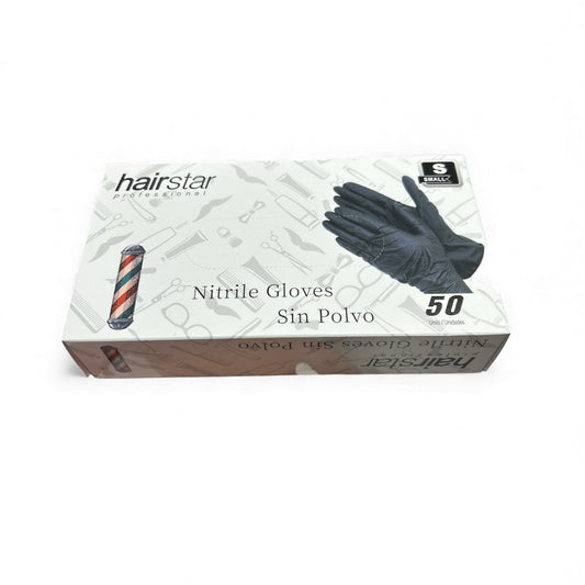 Guantes nitrilo S negro 50uni