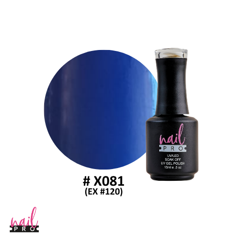 ESMALTE PERMANENTE X081 NAIL PRO (azul)