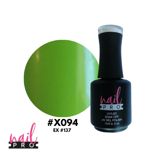 ESMALTE PERMANENTE X094 NAIL PRO (verde manzana)