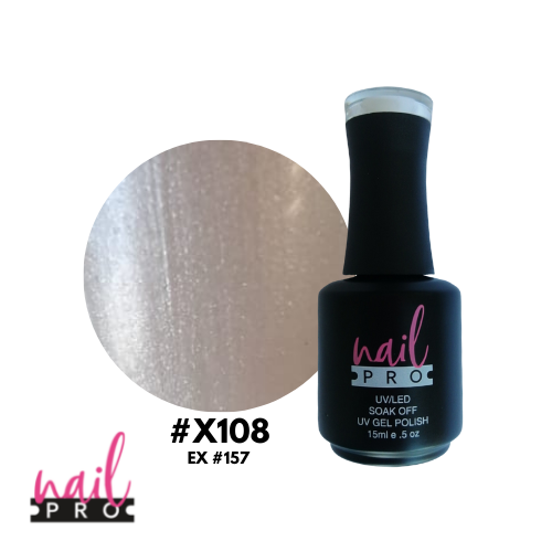 ESMALTE PERMANENTE X108 NAIL PRO (blanco perlado)