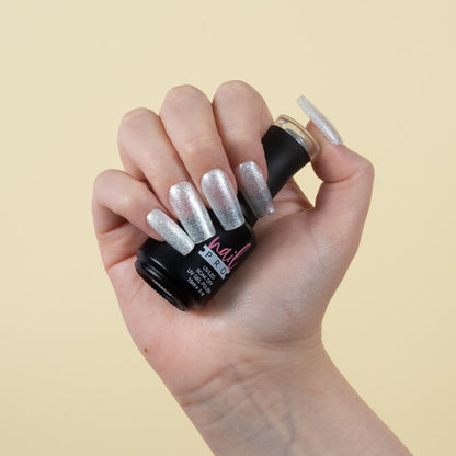ESMALTE PERMANENTE X130 NAIL PRO (Micro glitter silver)