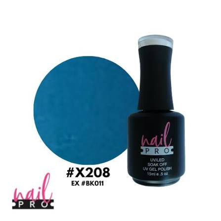 ESMALTE PERMANENTE X208 NAIL PRO (azul petróleo)